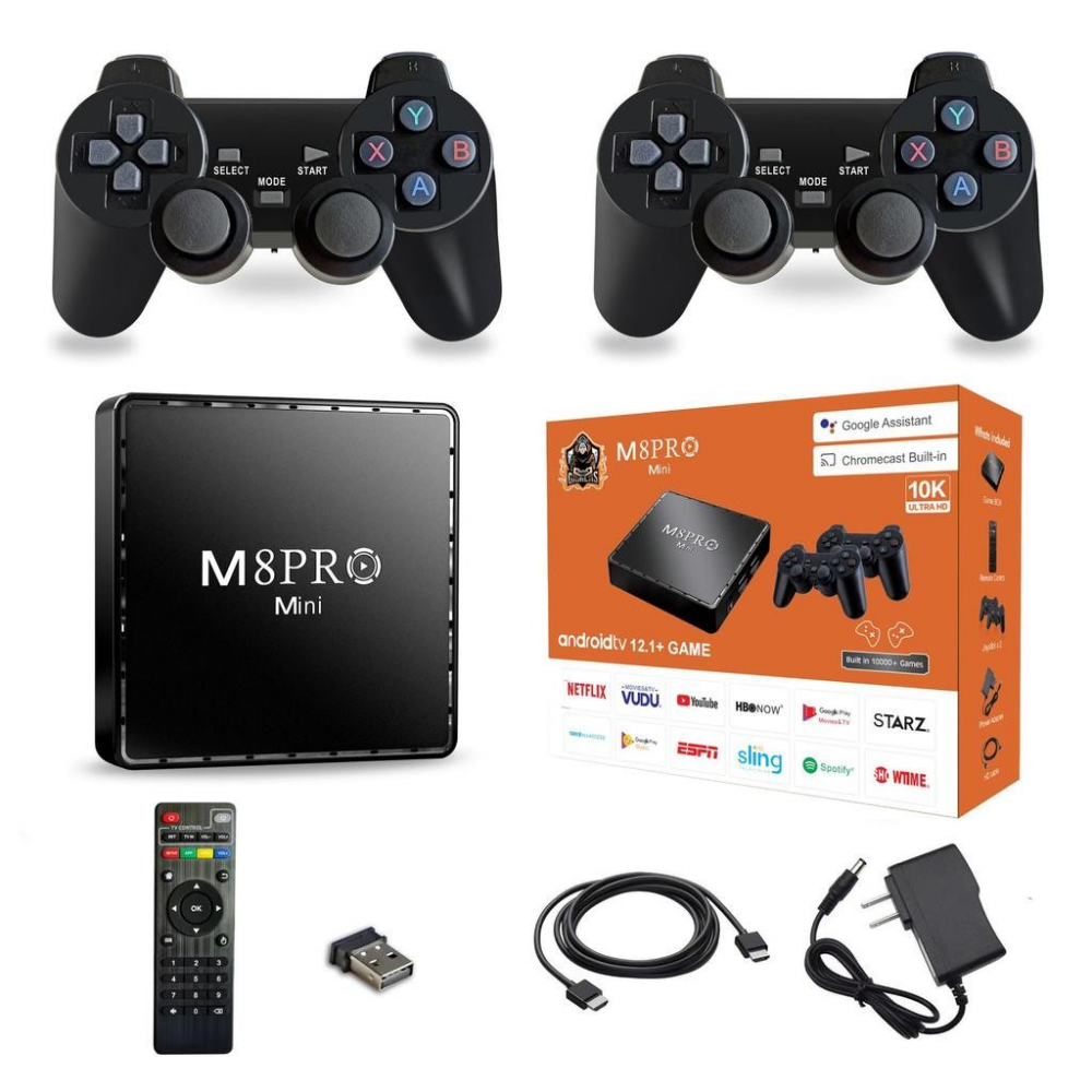 Конзола M8 Pro TV Game Box 4K HDMI 2.4G с Два Джойстика и дистанционно над 33 000 игри