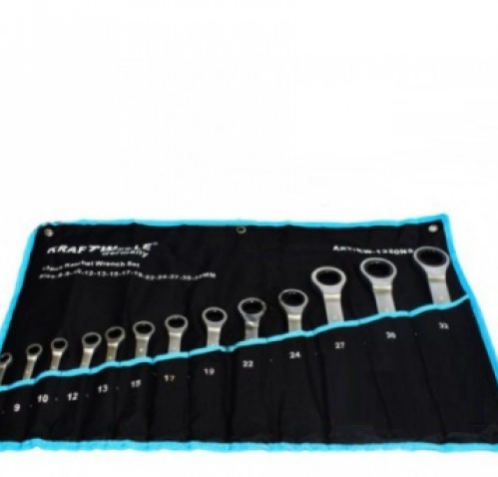 Звездогаечни тресчотни ключове 8-32мм KrafTWelle с чупещо рамо