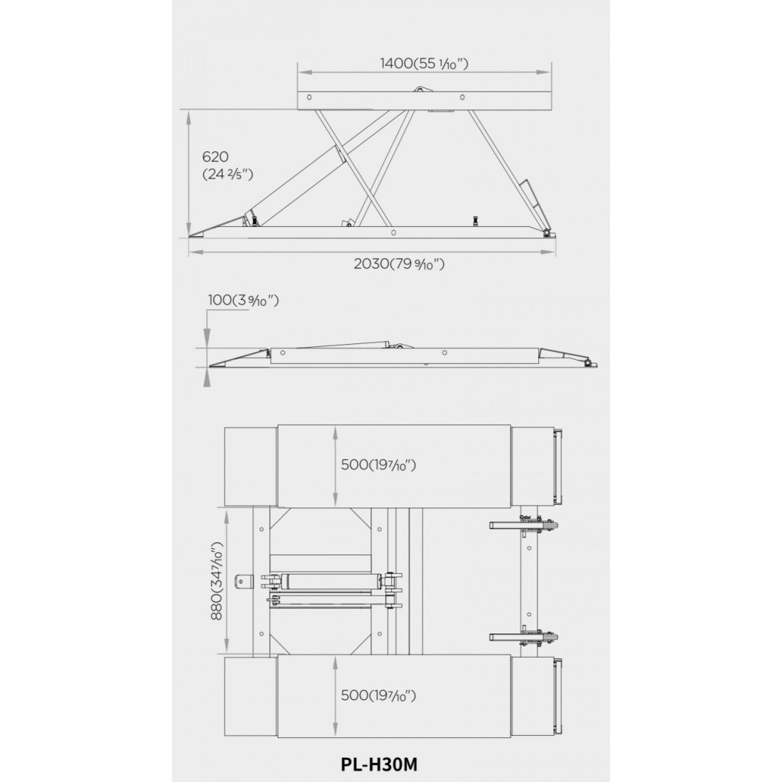 МОНОФАЗЕН НОЖИЧЕН ПОДЕМНИК RockForce 3 ТОНА , H30M