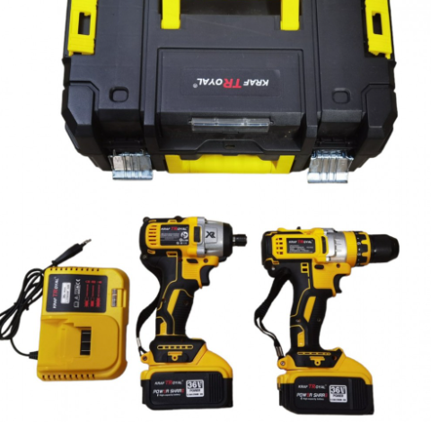 Акумулаторни безчеткови импакт и винтоверт 36V 8AH в куфар KRAFTROYAL