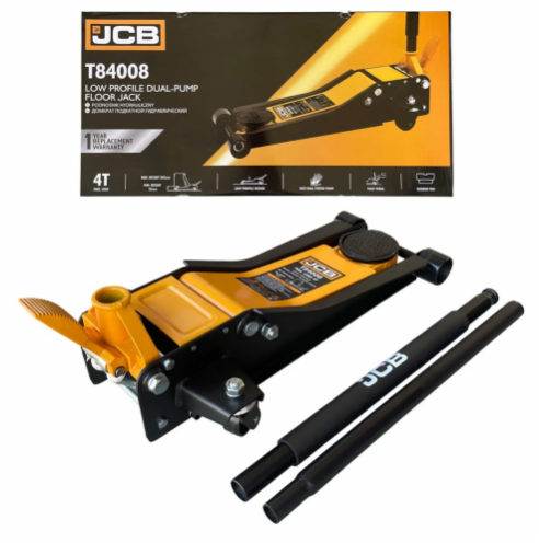 Крик 4 тона Нископрофилен Професионален Крокодил С ДВЕ ПОМПИ И ПЕДАЛ 75-505мм JCB