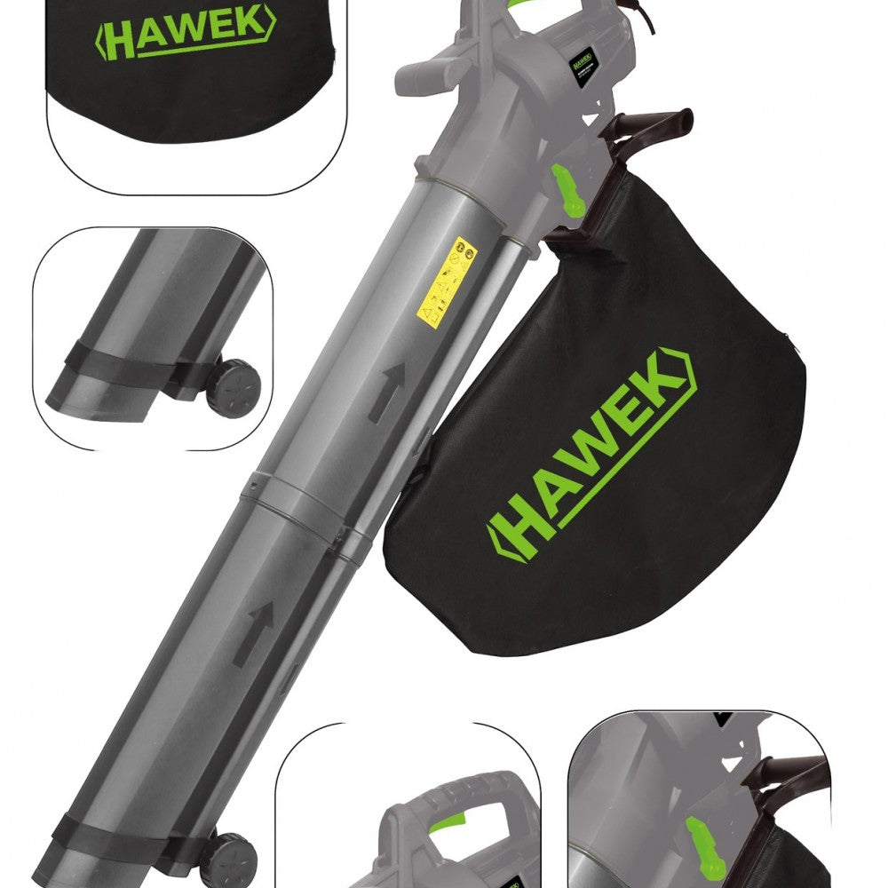 Листосъбирач 3500W – Събиране,Издухване и Раздробяване