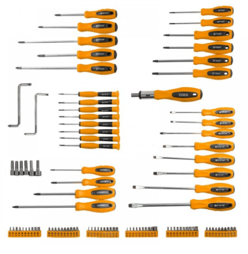 Комплект Отвертки и Битове ISMA 100 части