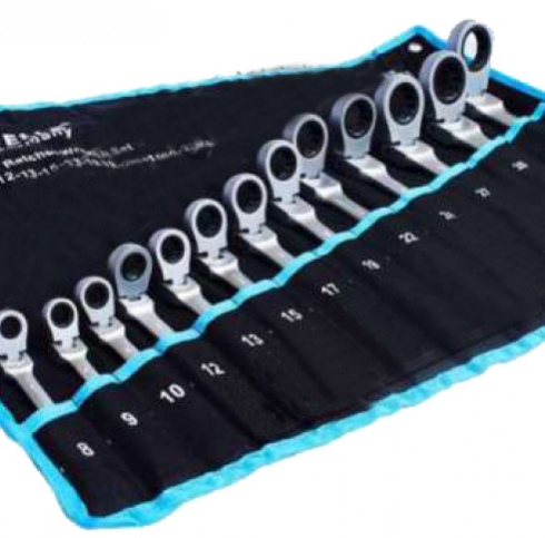 Звездогаечни тресчотни ключове 8-32мм KrafTWelle с чупещо рамо