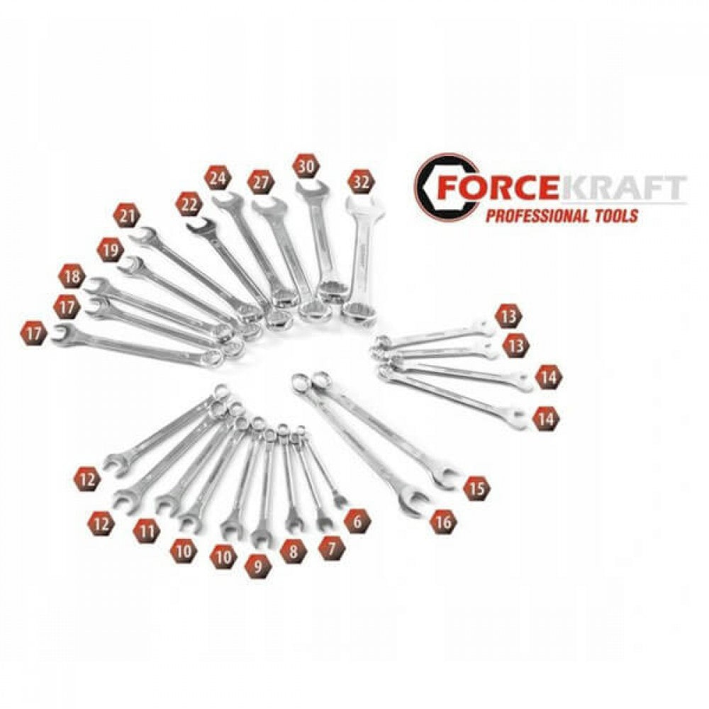 Звездогаечни Ключове FORCE KRAFT 6-32mm- 25 части немски
