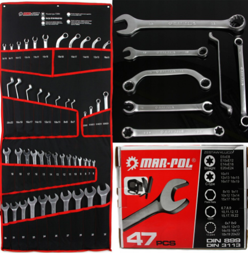Полски Комплект Комбинирани Ключове 47 части MAR-POL