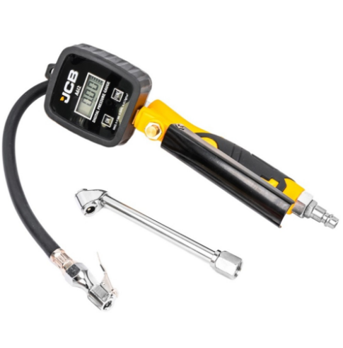 Пневматичен пистолет за помпане на гуми с дигитален манометър JCB