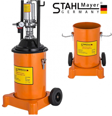 Пневматична мобилна помпа за гресиране STAHLMAYER , 12 л, 300-400 бара