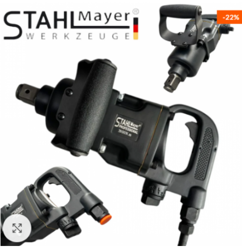 ПНЕВМАТИЧЕН УДАРЕН ГАЙКОВЕРТ С КЪС ШПИНДЕЛ 1"ЦОЛ 3500Nm STAHLMAYER