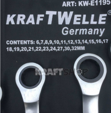 ПЪЛЕН КОМПЛЕКТ Немски Тресчотни ключове 22ч KrafTWelle 6-32мм