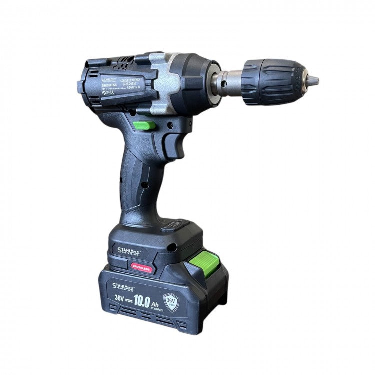 Акумулаторен комплект 5в1 , гайковерт , винтоверт , ъглошлайф , перфоратор , LED лампа - 36v 10.0A STAHLMAYER BLACK PRO