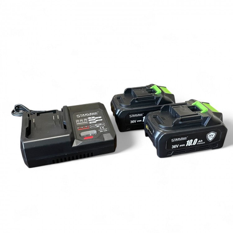 Акумулаторен комплект 5в1 , гайковерт , винтоверт , ъглошлайф , перфоратор , LED лампа - 36v 10.0A STAHLMAYER BLACK PRO