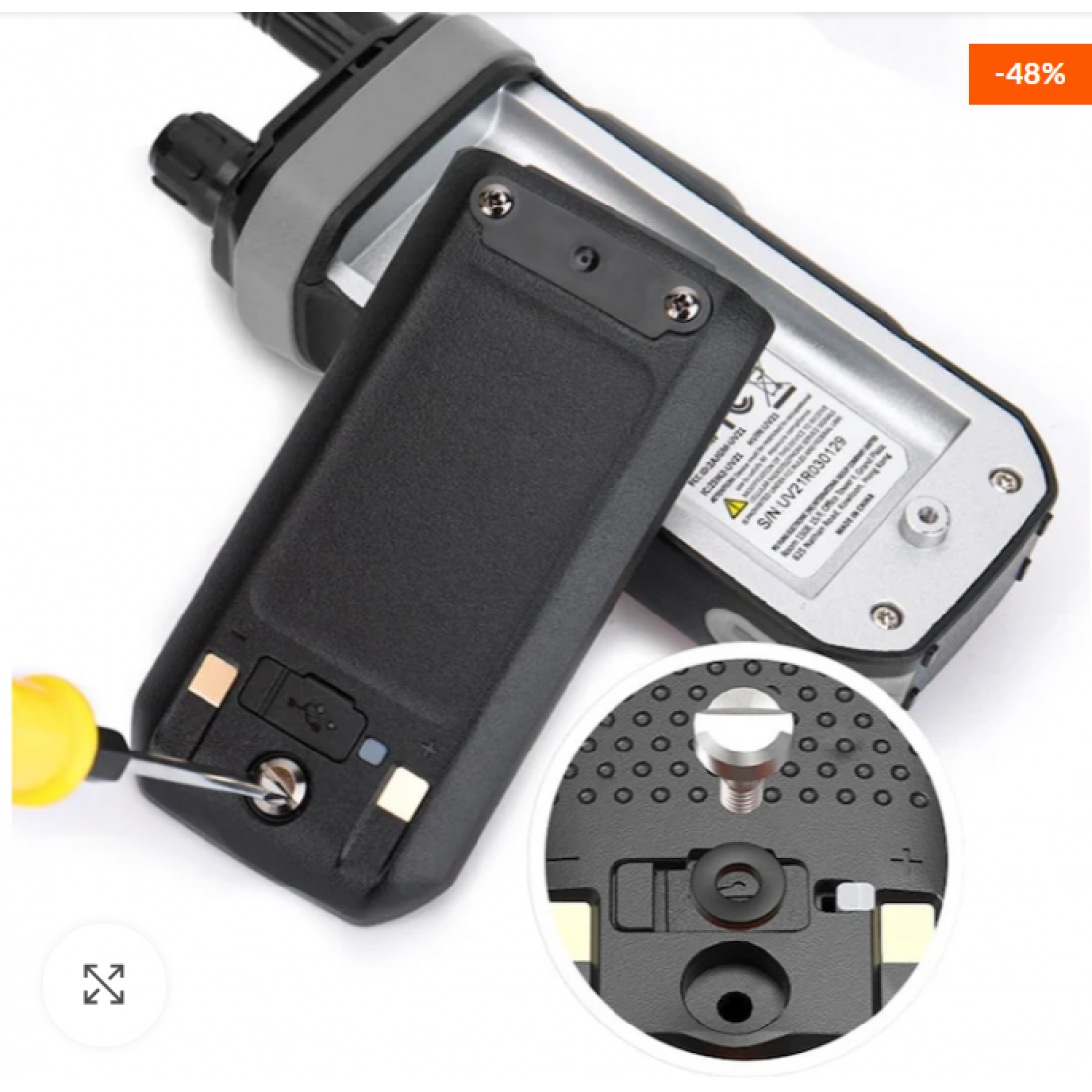 Преносима радиостанция Baofeng UV-21 PRO V2, тричестотна лента, безжично съпоставяне на честотите, USB тип C зареждане, FM радио