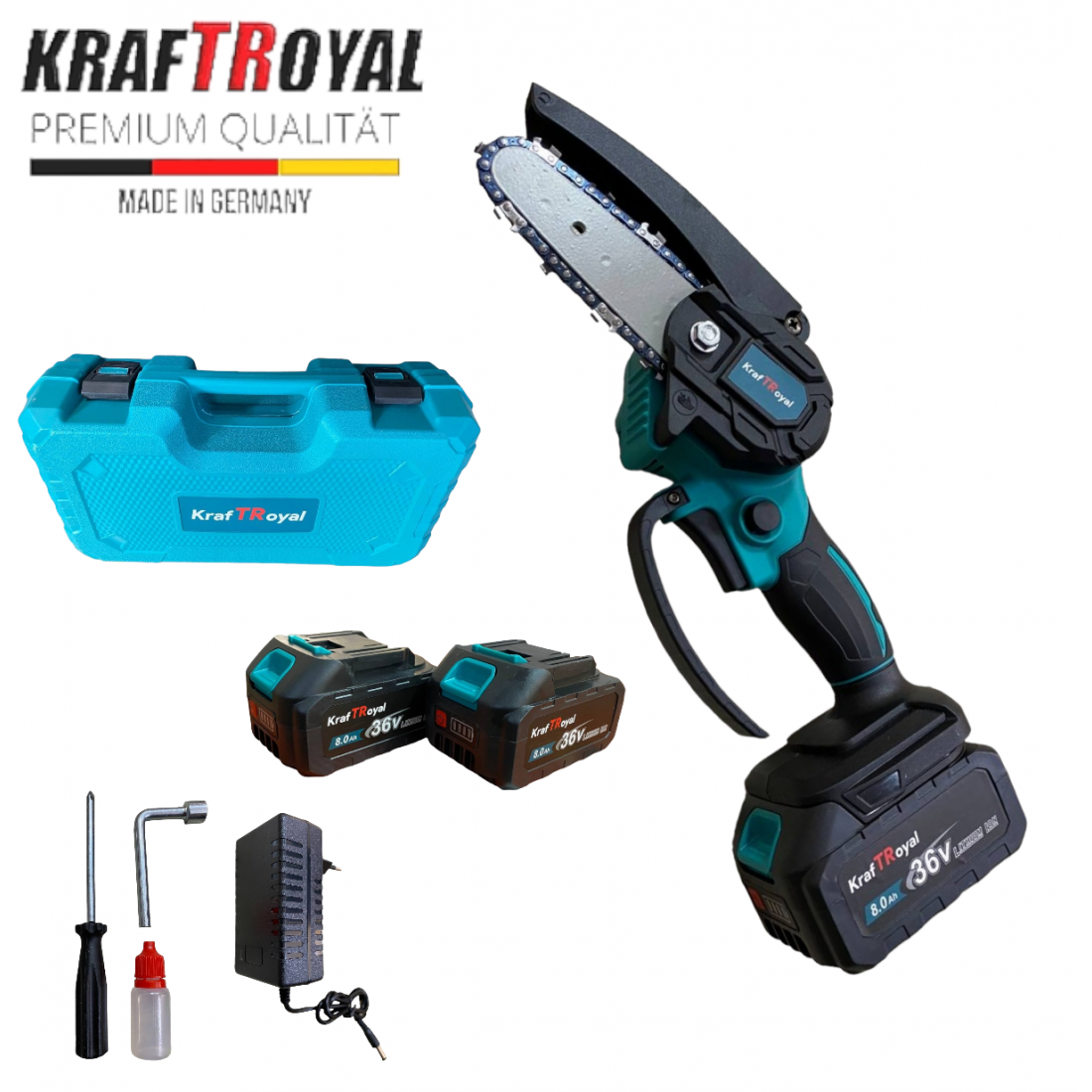 Безжична Резачка за клони 36V + Тример за Трева Акумулаторен 36V 8,0AH STAHLMAYER и KRAFTROYAL ПРОМО