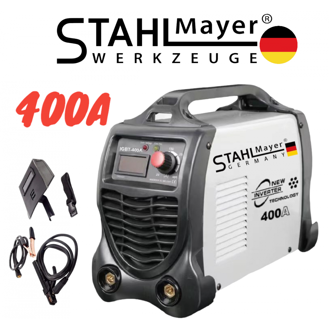 Инверторен Електрожен StahlMayer 400А с дислей