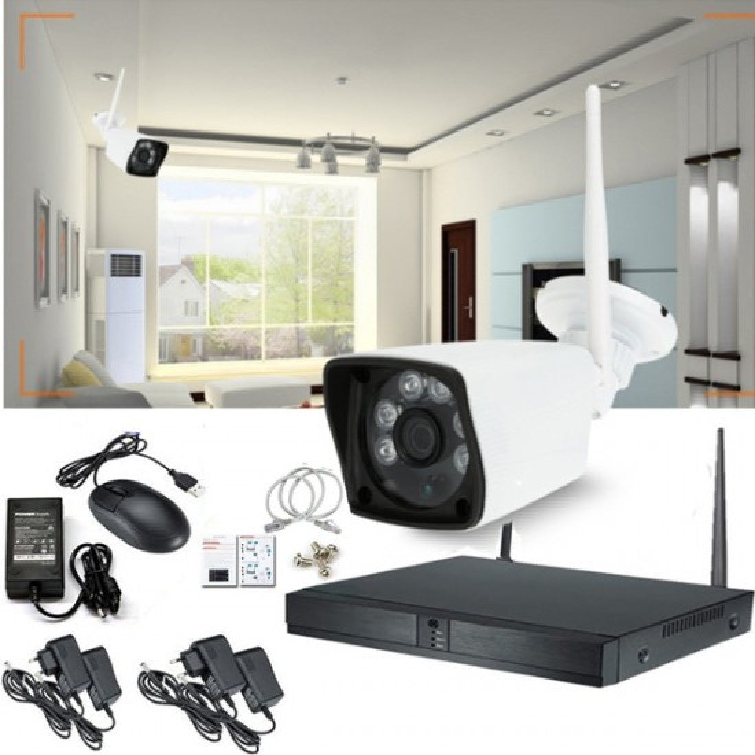 5G Видеонаблюдение с 4 камери