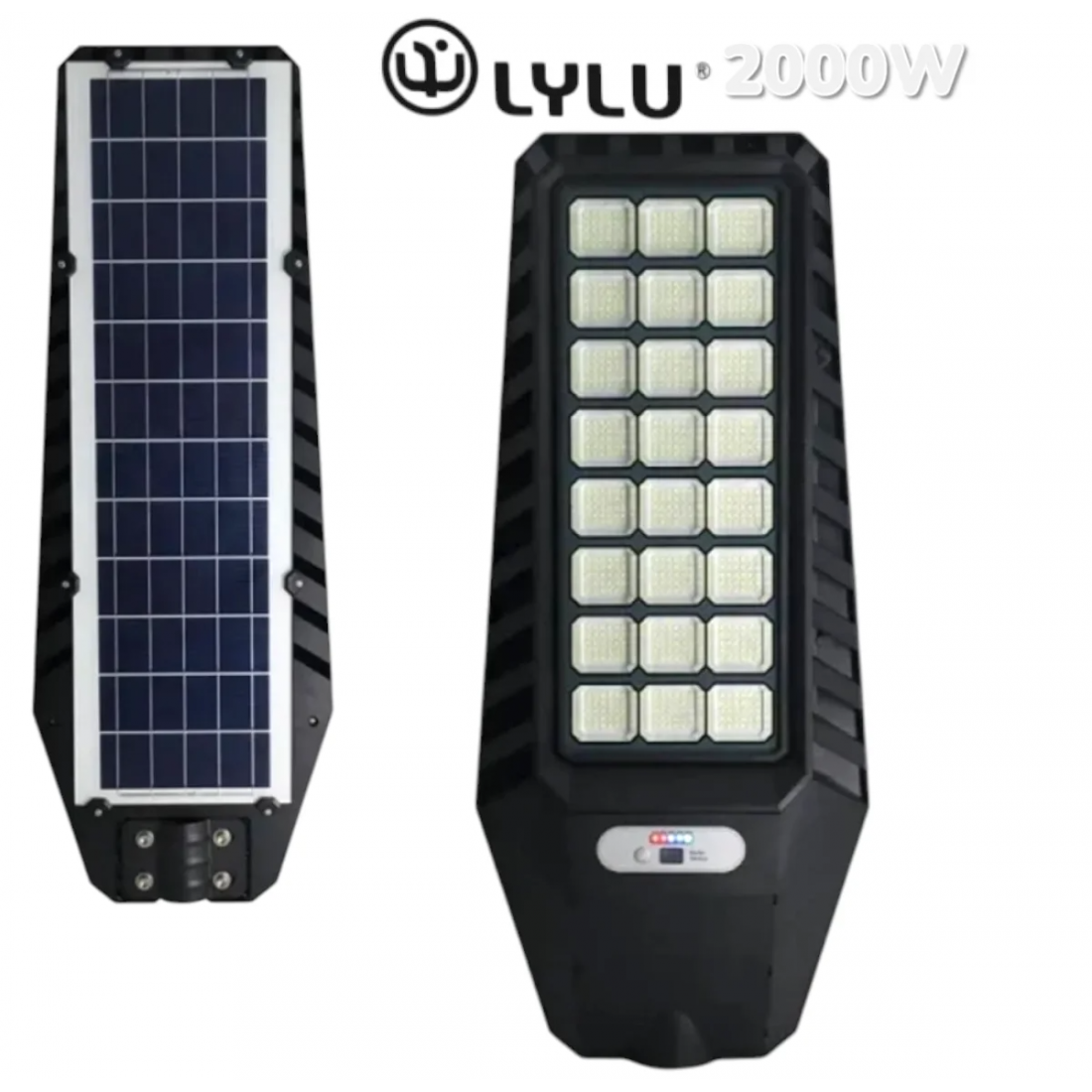 Улична Соларна LED Лампа 2000W LYLU 24 секция прожектор със сензор движение
