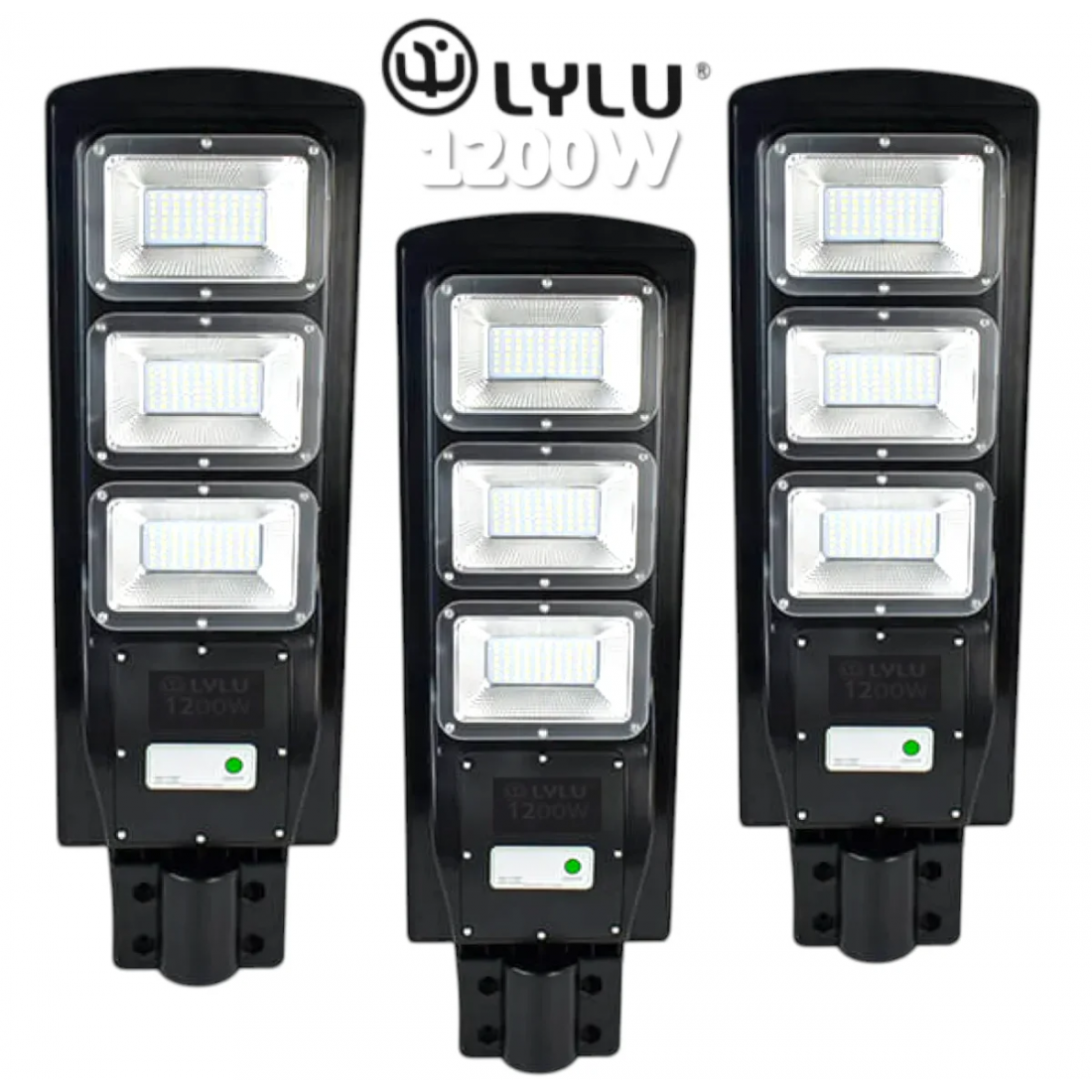 Улична Соларна LED Лампа LYLU 1200W ВОДОУСТОЙЧИВА 3 БРОЯ