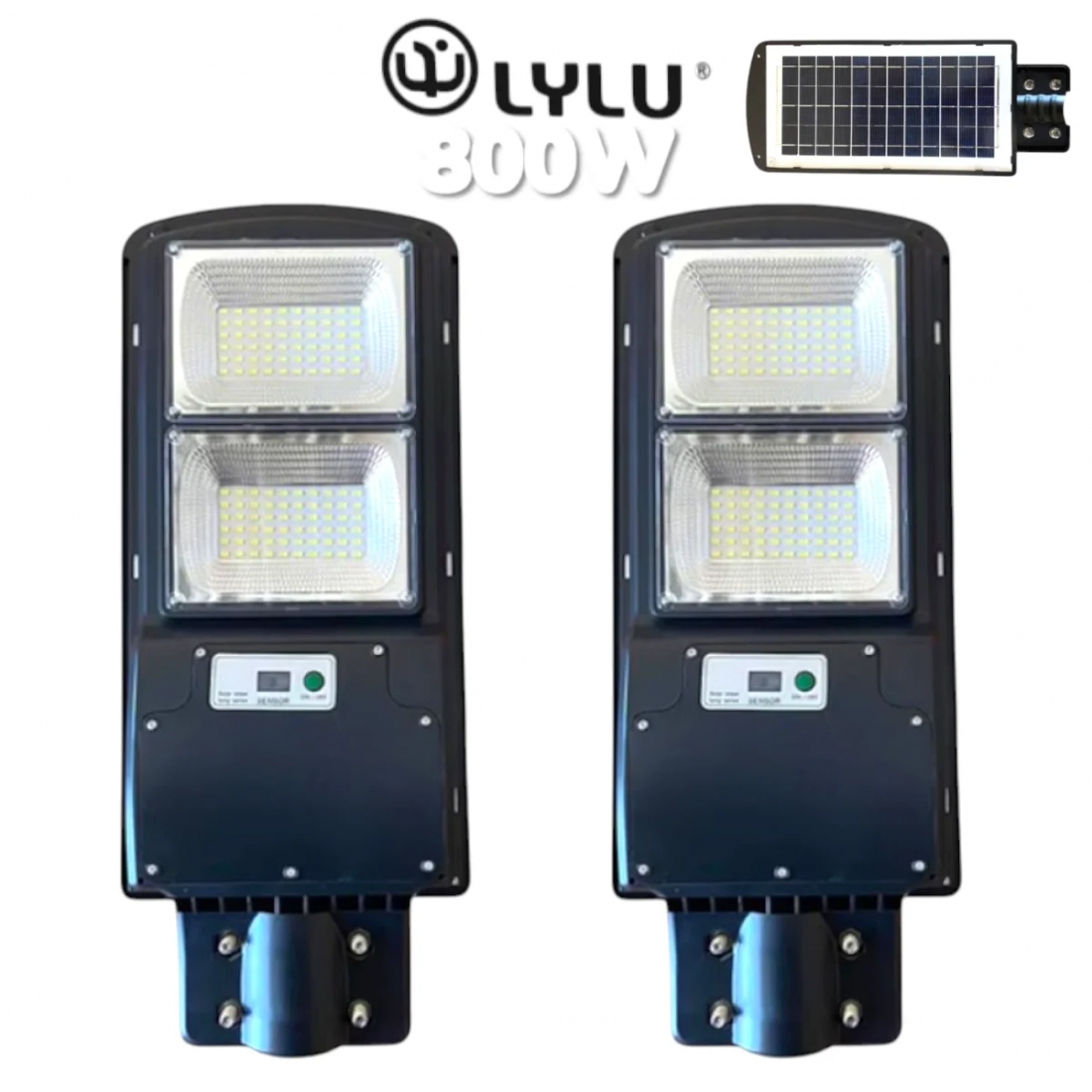Улична Соларна LED Лампа със сензор LYLU 800W Прожектор 2 броя
