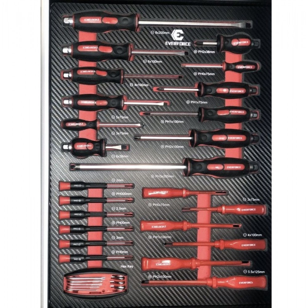 Шкаф с Инструменти с 6 чекмеджета 4 пълни EVERFORCE