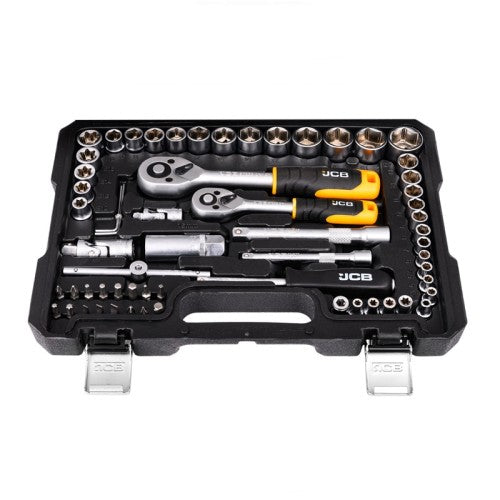 Гедоре Професионално 108 части 1/4“ и 3/8“ 4-22мм JCB Хром Ванадиева Стомана