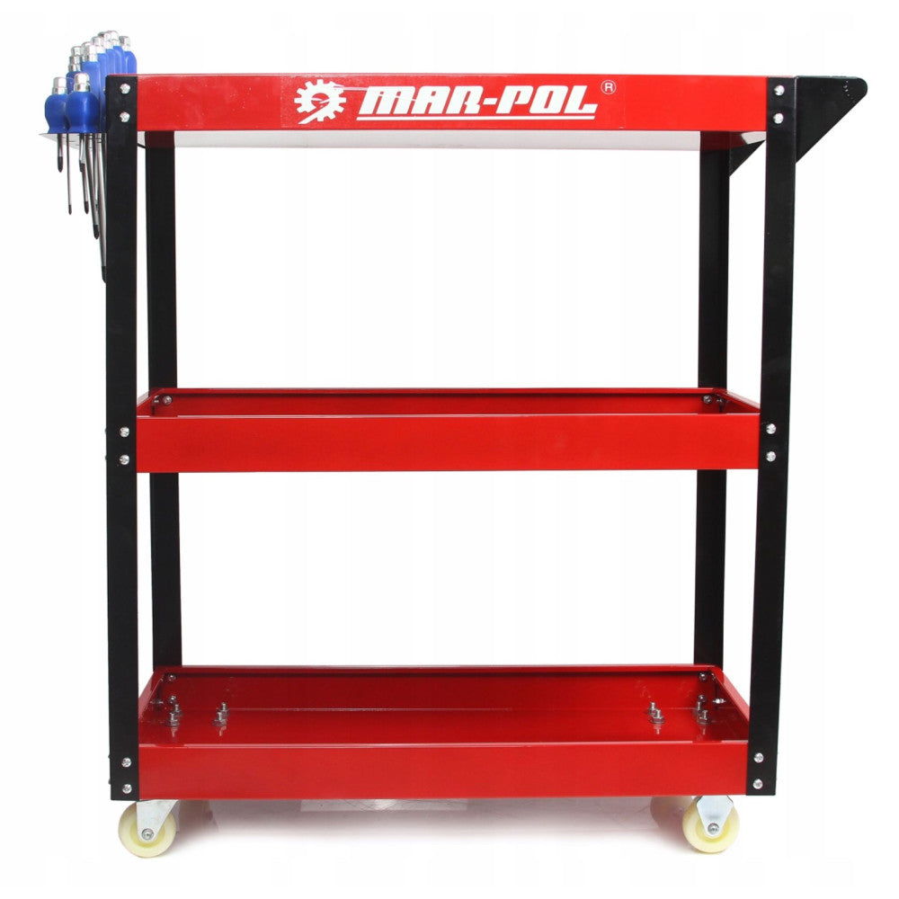 Количка за Инструменти с 3 Рафта и Поставка за Отвертки