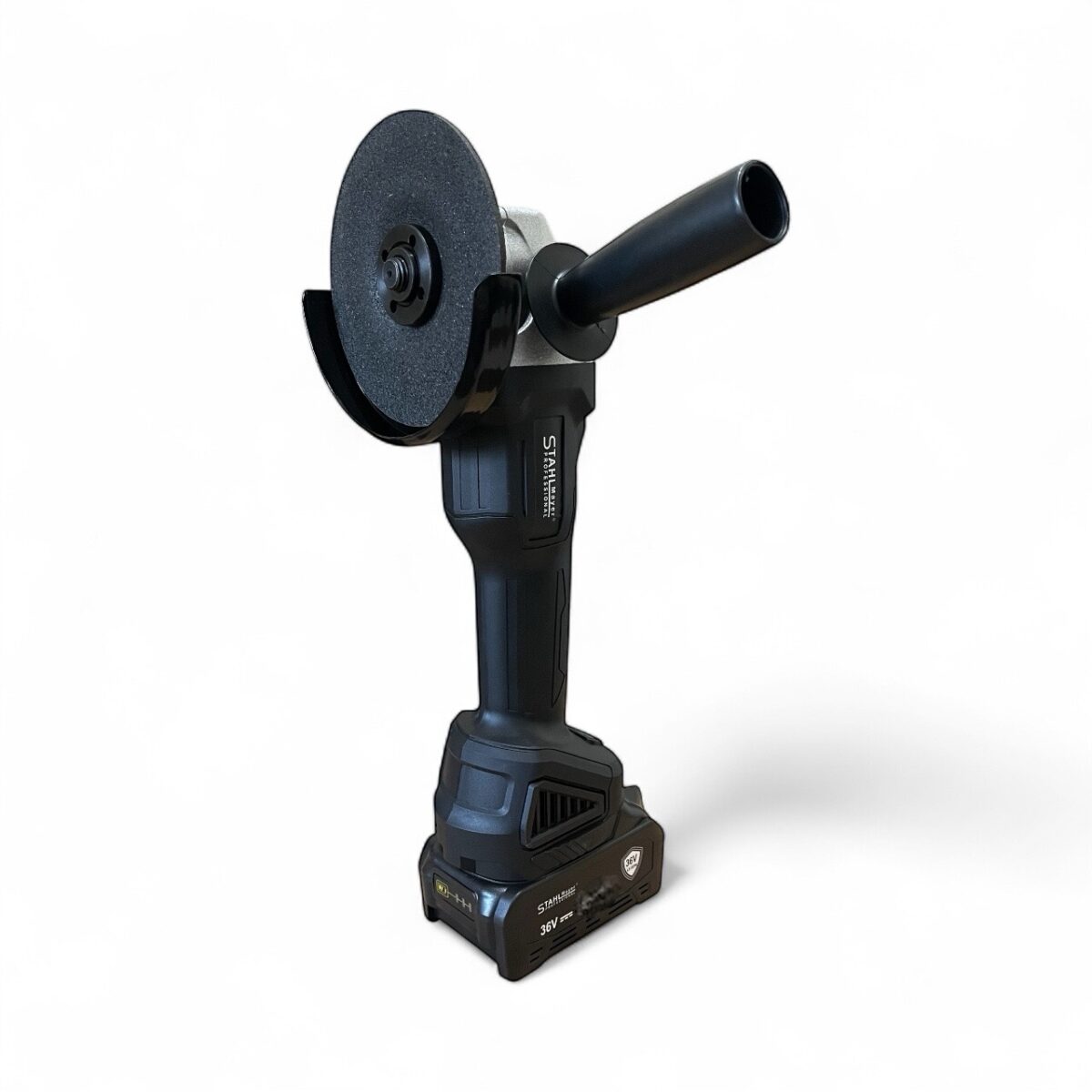 КОМПЛЕКТ 7 В 1 ОТ АКУМУЛАТОРЕН ПЕРФОРАТОР, ВИНТОВЕРТ, ГАЙКОВЕРТ, ЪГЛОШЛАЙФ, САБЛЕН ТРИОН , РЕЗАЧКА С ОМАСЛЯВАНЕ И LED ЛАМПА 36V 10AH - С 4 БАТЕРИИ И ЧАСТИ В КУФАР STAHLMAYER BLACK