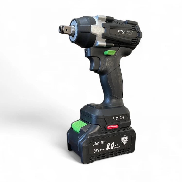 АКУМУЛАТОРЕН УДАРЕН ГАЙКОВЕРТ НА 1/2 И ИМПАКТ. 2V1 STAHLMAYER BLACK PRO 36V – 850NM. + 40ч.