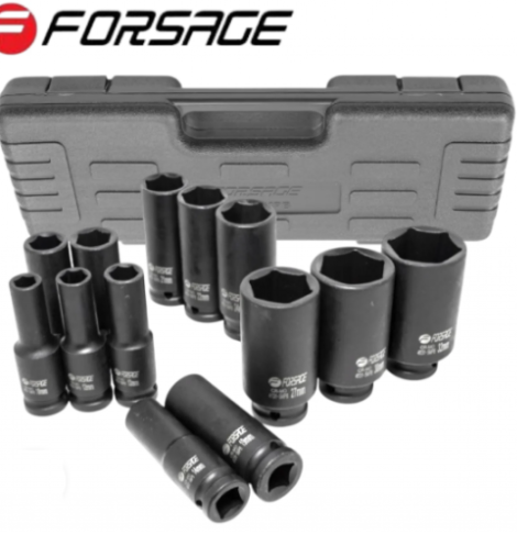 Ударни вложки, 13 части, 6 – стенни, 1/2''