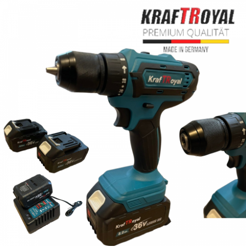 АКУМУЛАТОРЕН УДАРЕН ВИНТОВЕРТ 36v 8ah KraftRoyal 2025
