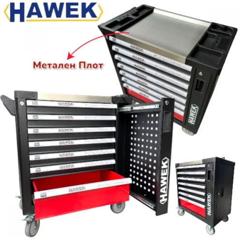 Професионален Шкаф за Инструменти с Метален Плот HAWEK HW-1153
