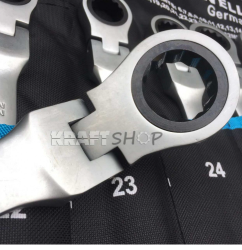 ПЪЛЕН КОМПЛЕКТ Немски Тресчотни ключове 22ч KrafTWelle 6-32мм с чупещо рамо