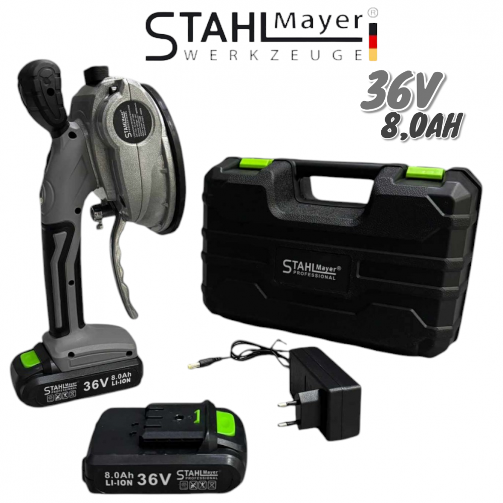 ПРОМО Машина за Рязане на Плочки 120см + Акумулаторна Вендуза за Плочки 36V 8,0AH STAHLMAYER Теракотмашина 1200мм