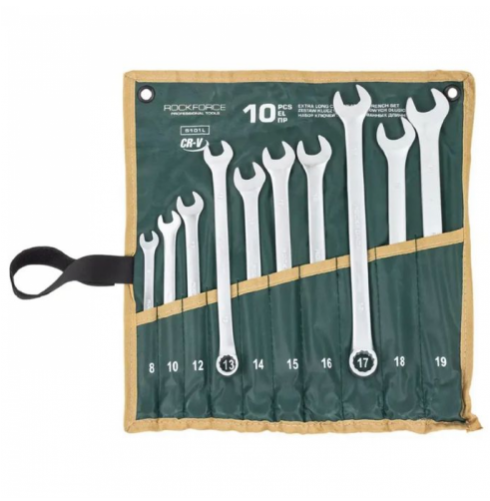 Удължени звездогаечни ключове 10 части 8-19мм ROCKFORCE