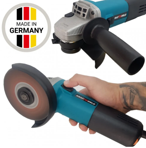 Ъглошлайф Kraft 125 мм, 1100W, с регулация на оборотите + Диск за ъглошлайф с верига,за рязане на дърво KRAFT