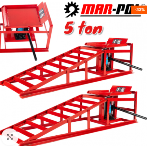 Комплект от 2 рампи за кола по 5 тона с крик Mar-Pol 113.5см