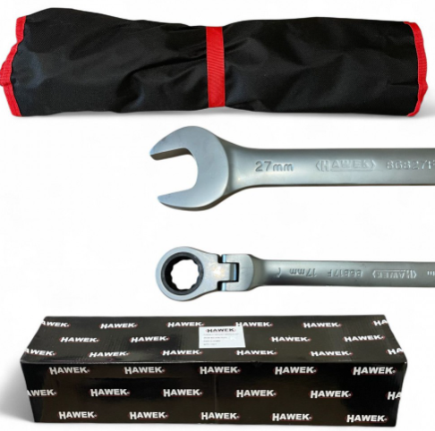 ЗВЕЗДОГАЕЧНИ ТРЕСЧОТНИ КЛЮЧОВЕ С ЧУПЕЩО РАМО 6-32 ММ 22 ЧАСТИ HAWEK