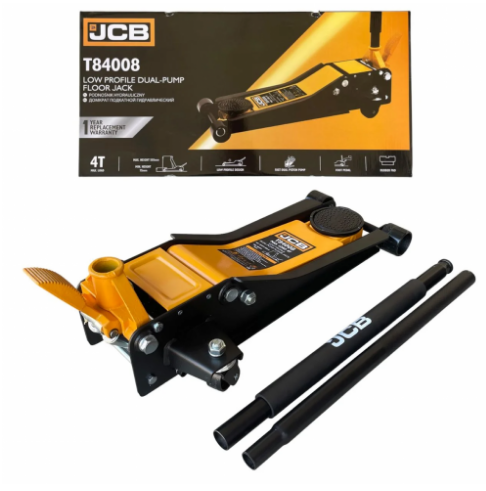 Крик 4 тона Нископрофилен Професионален Крокодил С ДВЕ ПОМПИ И ПЕДАЛ 75-505мм JCB