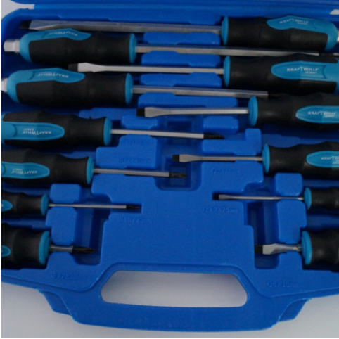 НЕМСКИ KRAFTWELLE Ударна отвертка комплект 12 части в куфар отверки