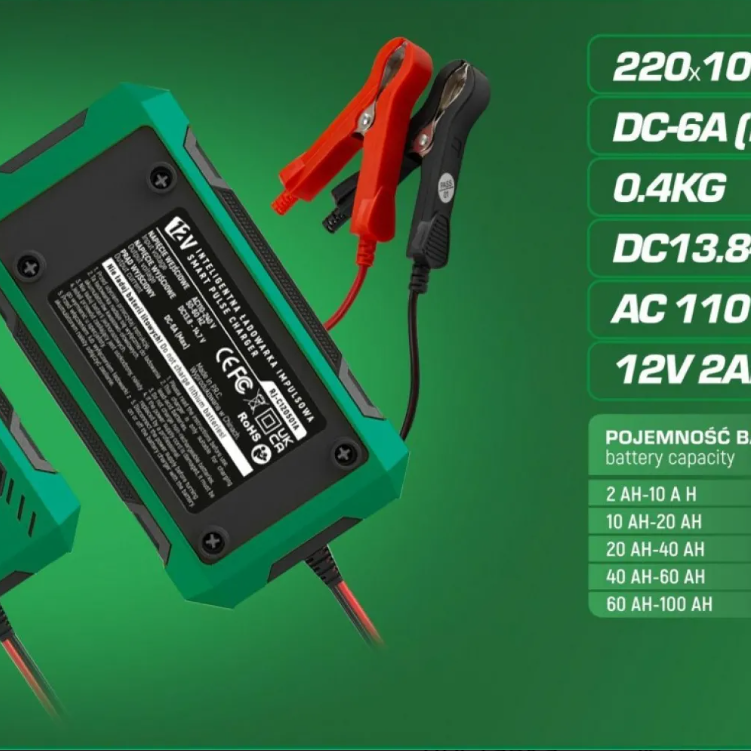 Зарядно Устройство за Акумулатор 6А 12V 2AH-100AH ROCKFORCE