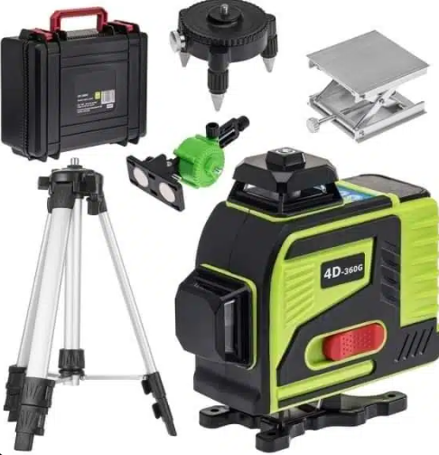 4Д Лазерен Нивелир 2 бат. с Тринога + Теракотмашина 120см