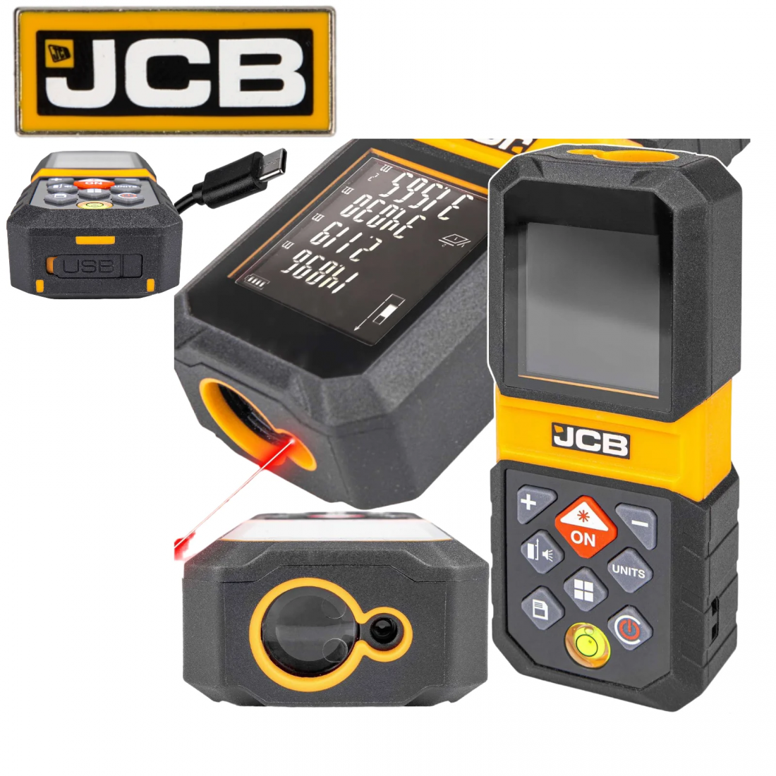 Акумулаторна Лазерна Ролетка JCB 80 метра LDM-80