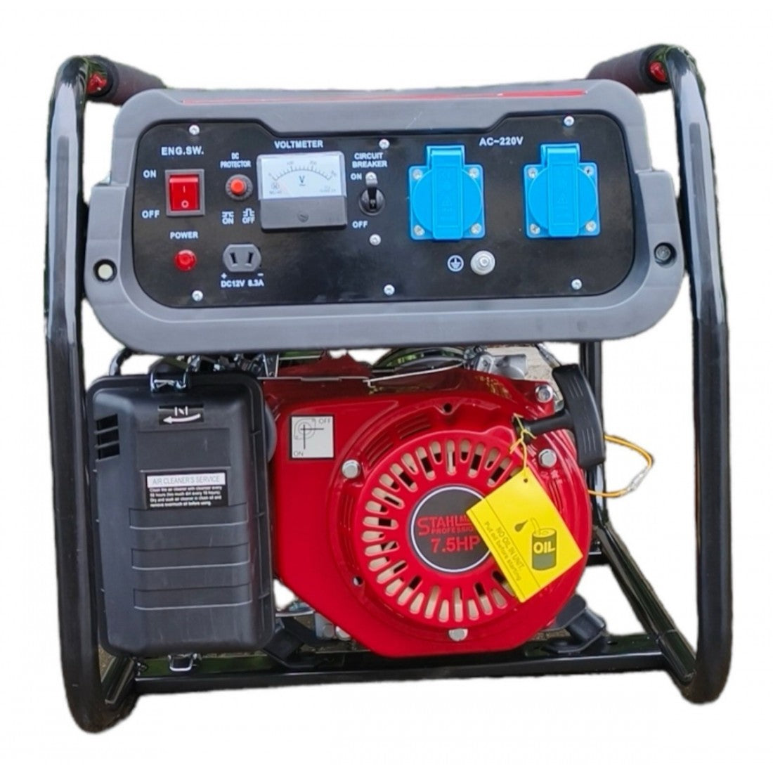 Четиритактов Монофазен Генератор Агрегат за Ток 3,8Kw STAHLMAYER 220V и 12V