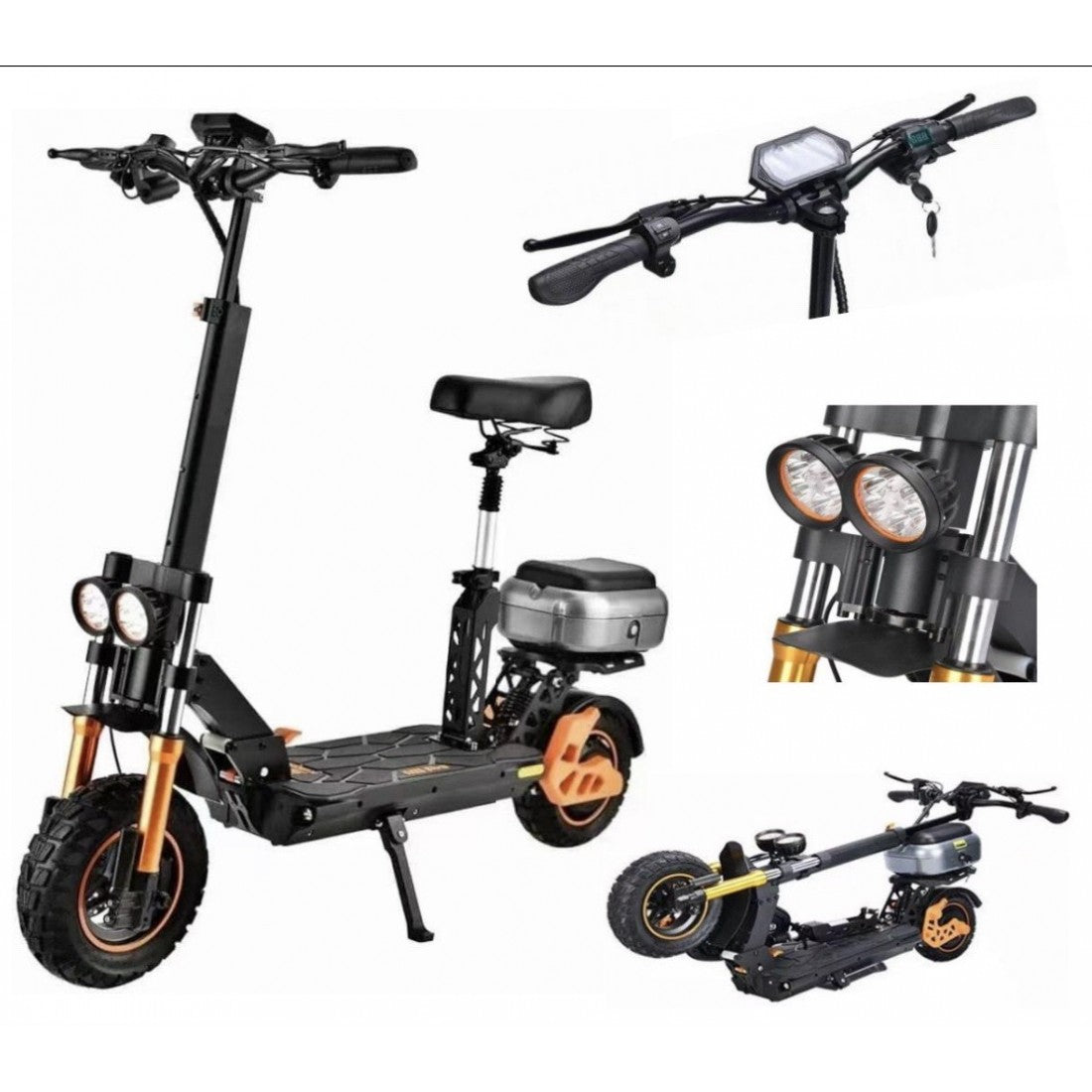 ЕЛЕКТРИЧЕСКА ТРОТИНЕТКА CL M5 PRO МАКС.СКОРОСТ СЪС СЕДАЛКА 50КМ/Ч ПРОБЕГ 50КМ