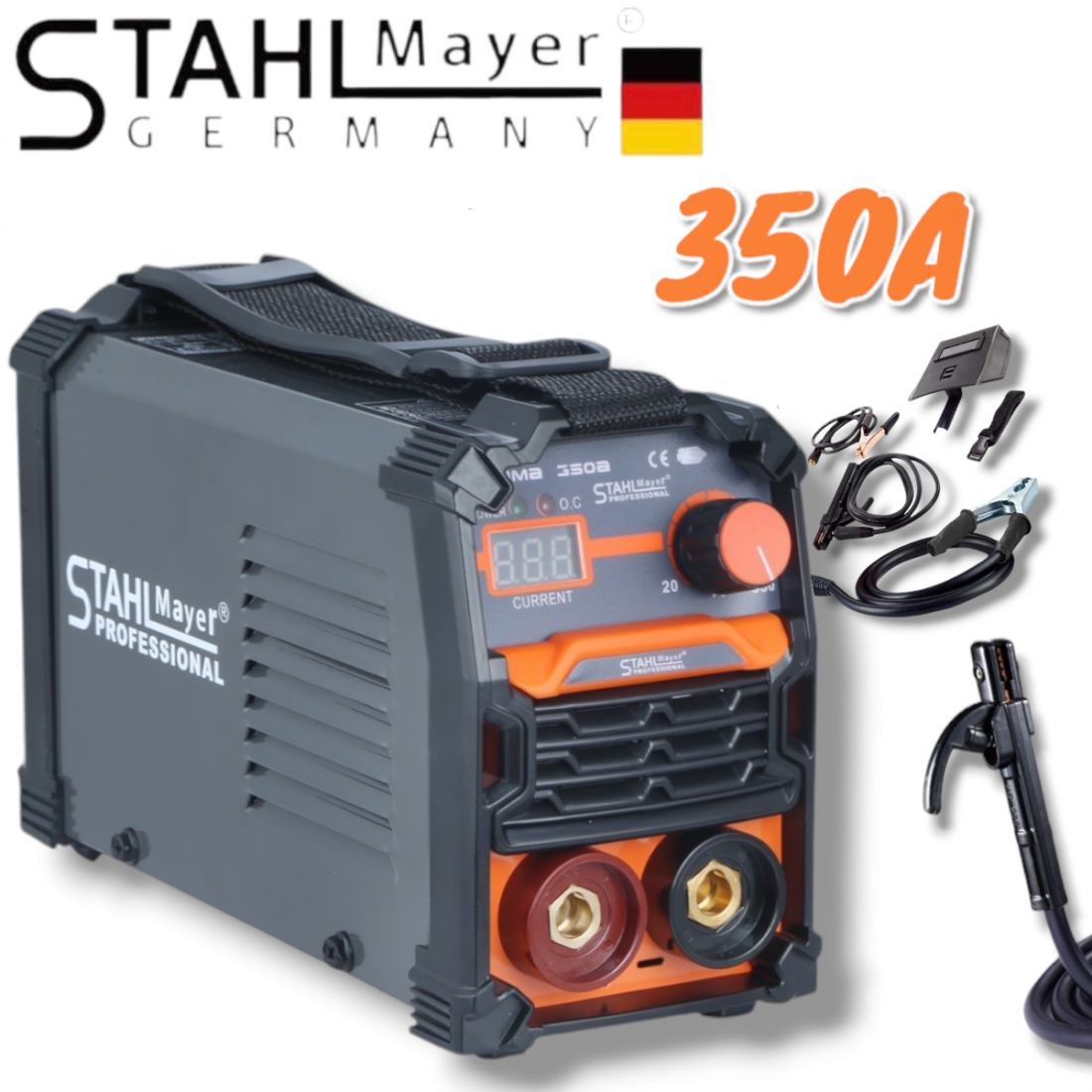 ПРОФЕСИОНАЛЕН ИНВЕРТОРЕН ЕЛЕКТРОЖЕН STAHLMAYER 350А С ДИСПЛЕЙ
