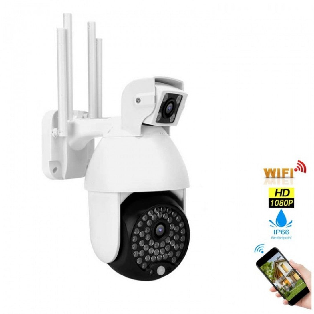 Куполна камера крушка 2MP Full HD 360°