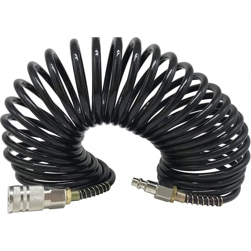 Полиуретанов Спирален Маркуч за въздух с бързи връзки HAWEK 10м. 15м. 20м. Метра