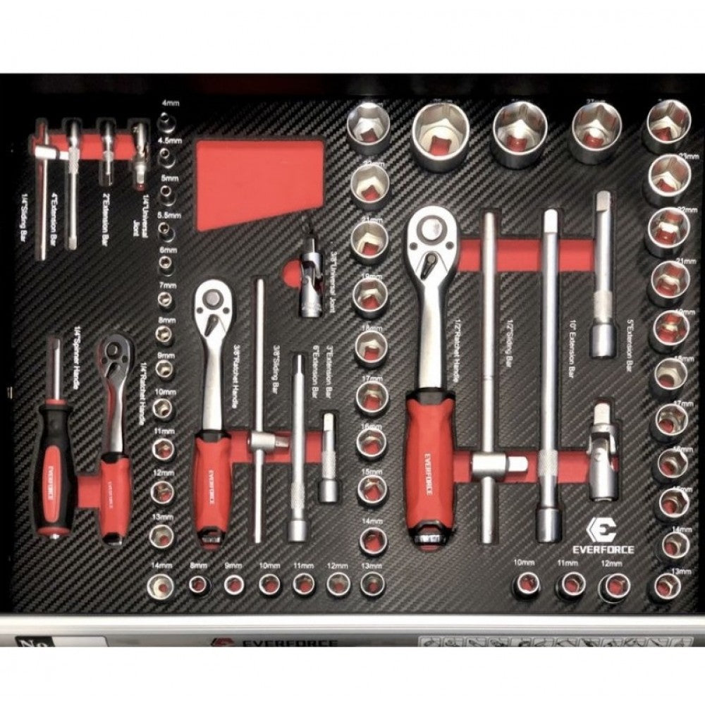 Шкаф с Инструменти с 6 чекмеджета 4 пълни EVERFORCE