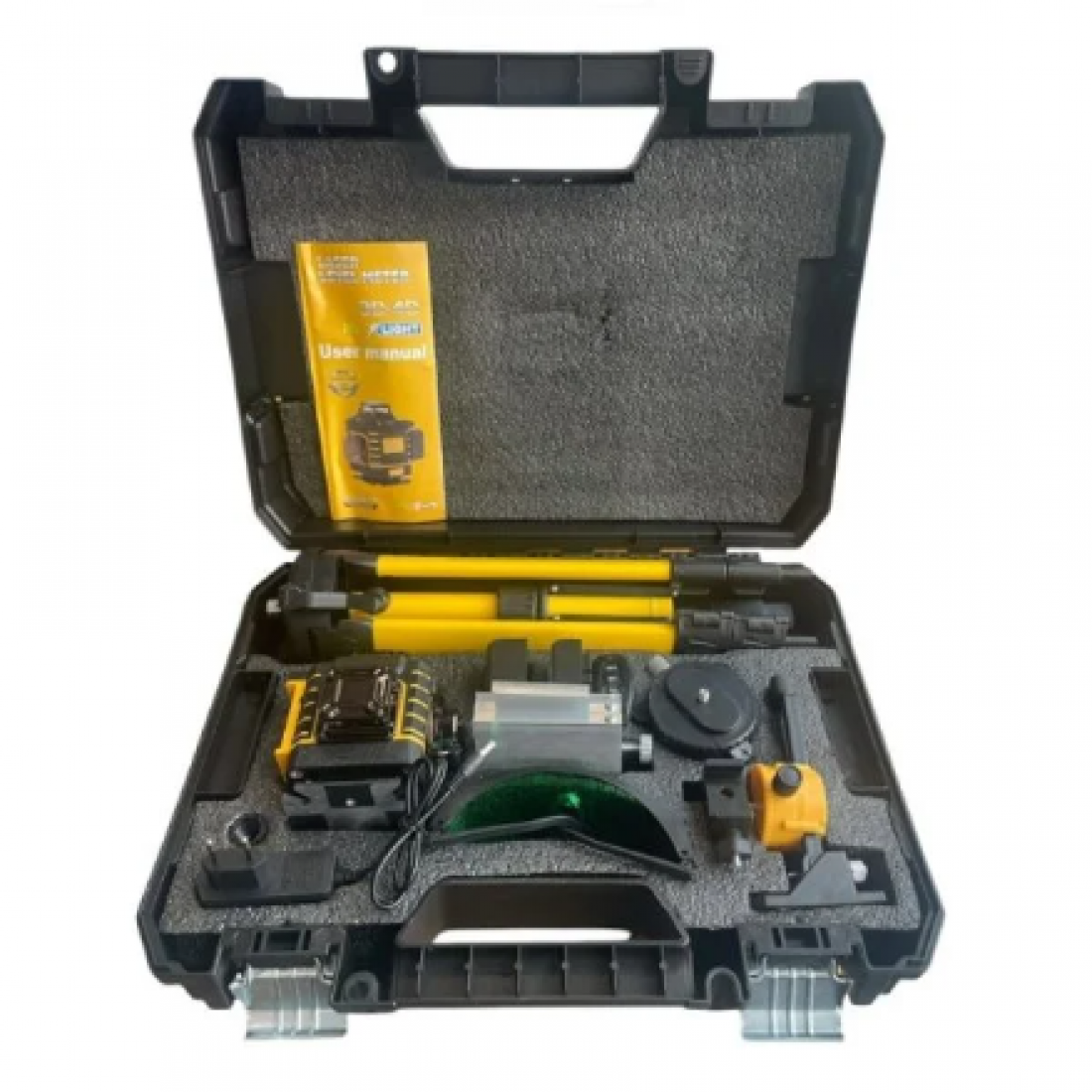 Лазерен Нивелир с 16 линии KRAFTROYAL 4Д със сензор индикация на батерия + тринога