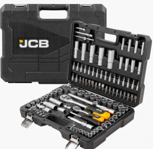 Гедоре Професионално 108 части JCB 1/2 и 1/4 J-41082-5 Хром Ванадиева Стомана